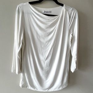 🔥BOGO FREE White runched 3/4 sleeve
